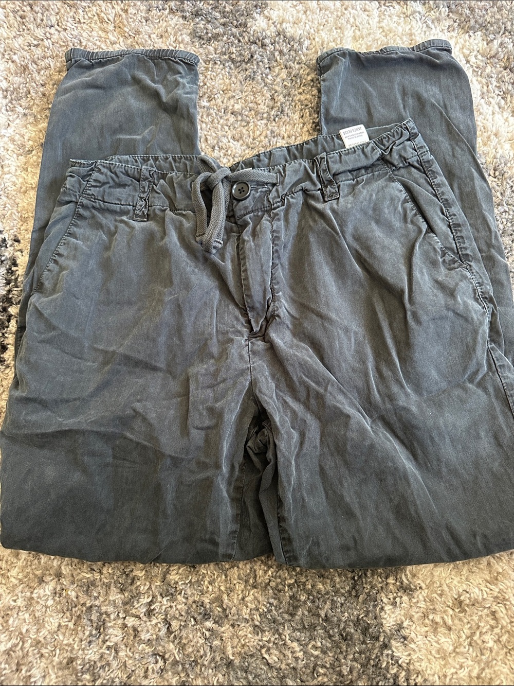 James Perse Washed Charcoal Drawstring Track Pants